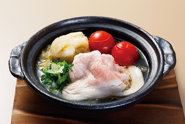 あっさり漬白菜とラブレ糠漬白菜の豚肉常夜鍋