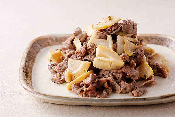 筍（たけのこ）山椒と牛肉炒め